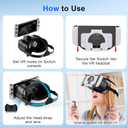 DEVASO Upgraded VR Headset for Nintendo Switch, Switch OLED Model, Virtual Reality Glasses with Adjustable HD Lenses and Comfortable Head Strap, Labo VR Kit 3D Goggles Accessory
