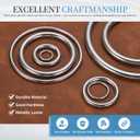 MECCANIXITY Metal O Rings Stainless Steel Seamless Welding O-Ring Solid Heavy Round Ring Buckle