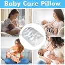 Baby Feeding Arm Pillow,Soft Cotton Bottle Nursing Arm Pillows for Newborn,Breastfeeding Pillows for More Support for Mom and Baby,Portable and Washable,Ergonomic Nursing Essentials(Grey Stripes)