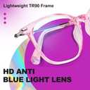 VISOONE Anti Slip TR90 Blue Light Blocking Glasses Size M Eyewear Frame with Anti Glare Eye Protection for Women GaeL