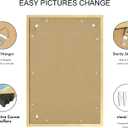 Hongkee 20x30 Frame Set of 2, Gold Wood Style - Display Posters 16 x 24 with Mat or 20x30 without Mat, Wall Mounting Horizontal and Vertical