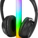 Wireless Headphones for TV Watching with RF Transmitter Headset Stand, Over Ear TV Watching Headsets Wireless Bluetooth Headphones for TV Listening, No Audio Delay, 330ft Long Range, Black