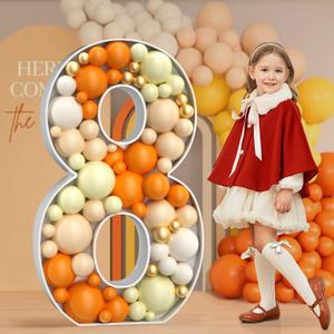 4FT Marquee Number, Mosaic Numbers for Balloons, Mosaic Balloon Frame, Marquee Number, Number 8 Balloon for 18th 90th Birthday Decorations for Women Men, 80th Anniversary Decorations, Balloon Arch Kit