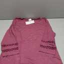 XIEERDUO 3/4 Length Sleeve Womens Tops Dressy Casual Blouses for Women 2025 Trendy V Neck T Shirts Summer Clothes, Size L, Dusty Rose