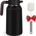 70oz Thermal Coffee Carafe,Insulated Thermos Pitcher,Stainless Steel Coffee Carafes For Keeping Hot/Cold Beverage Water Drink Tea Coffee Dispenser (Black)