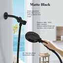 Matt Black Shower Head with Handheld Spray High Pressure-Multifunction Strong Flow Rain Massage Showerhead with Extra long Hose and Adjustable Overhead Holder La Mejor Regaderas Modernas Para Ducha