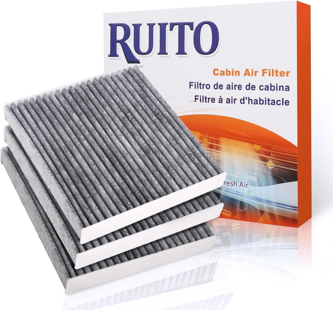 RUITO Cabin Air Filter Fits 2020-2023 Soul, 2021-2023 Seltos, 2017-2022 Sportage, 2016-2021 Tucson, 2019-2021 Veloster, 2020-2023 Venue, 2018-2022 Kona, Replace 97133-D1000, 97133-D3000, CF12160