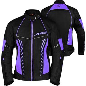 J.A.G. Adventure Motorcycle Jacket for Women | CE Armored All Season Lightweight Riding Dual Sport Jacket with Cordura Fabric (Black, L)