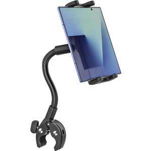 Z Fold Exercise Bike Holder, Metal Gooseneck - Spin Bike Folding Phone Holder, Peloton/Treadmill Phone Tablet Clamp Holder for Galaxy Z Fold 7 6 5 4 3 2, Pixel Fold, Galaxy Tab, 4-13" Device