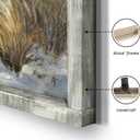 Beach Framed Wooden Wall Art: Coastal Oil Painting Style 40"x20" Ocean Pictures Seascape Art Prints Sand Dunes & Sailboat Artwork for Office