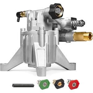 TOOLCY 7/8" Shaft Vertical Pressure Washer Pump - Rear Inlet/Outlet Max 3100 PSI @ 2.5 GPM OEM & Power Washer Pump for Gas Washer, Replacement for Simpson, Honda etc