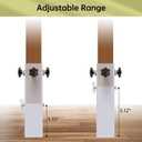 4 Pack Carbon Steel Dorm Bed Risers - 2.4" Diameter, Adjust Height 3.2", 5.1" (Fit for Bed Leg 1.5-2.3")