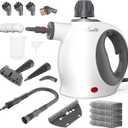 Handheld Steam Cleaner with Safety Lock, 500mL Large Tank , Accessories - Multi-Surface Deep Cleaning for Kitchen, Bathroom, Car, Sofa - Removes Stubborn Grime, Sanitizes Surfaces (White)