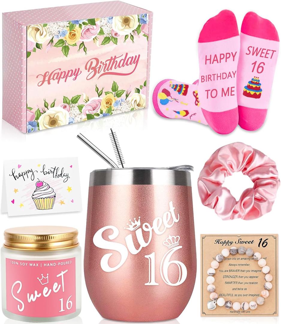 Sweet 16 Gifts For Girls, Best Sweet 16 Sixteen 16th Birthday Gifts for Girls, 16 Year Old Girl Birthday Gift Ideas For Teens Daughter, Niece, Granddaughter, Sister Her, Bestie, Girlfriend Unique