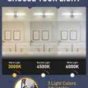 kudos Brushed Nickel Modern Sconces Wall Lighting, Bathroom sconces Set of 2 with Clear Glass and Frosted Glass, Modern LED Vanity Light for Bathroom, 3000K/4500K/6000K Adjustable,KDVL06-BN-2-2PK