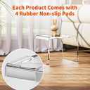 Acrylic Step Stool Small Stool, Clear Acrylic Foot Stool for Bathroom Bedroom Kitchen Holds Up to 250lbs Clear (with Non-Slip, 12.6'' x 9'' 9.8'')