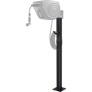 33 Inch Retractable Hose Reel Mounting Post with Multi-functional Hook Heavy Duty Vertical Stand for Garden Outdoor