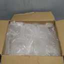 ZOMUIA 12 PCS Plastic Ribbed Liquor Glasses 12 OZ Acrylic Square Liquor Glasses with Stem Perfect for Liquor Tasting, Weddings, Anniversaries, Christmas, Birthday Gifts