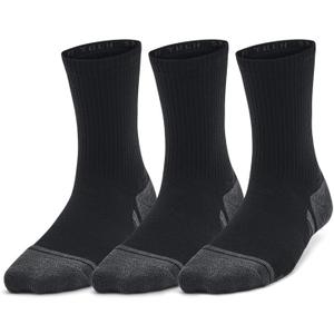 Under Armour Unisex Youth Performance Tech Crew Socks 3 Pack (Black, S)