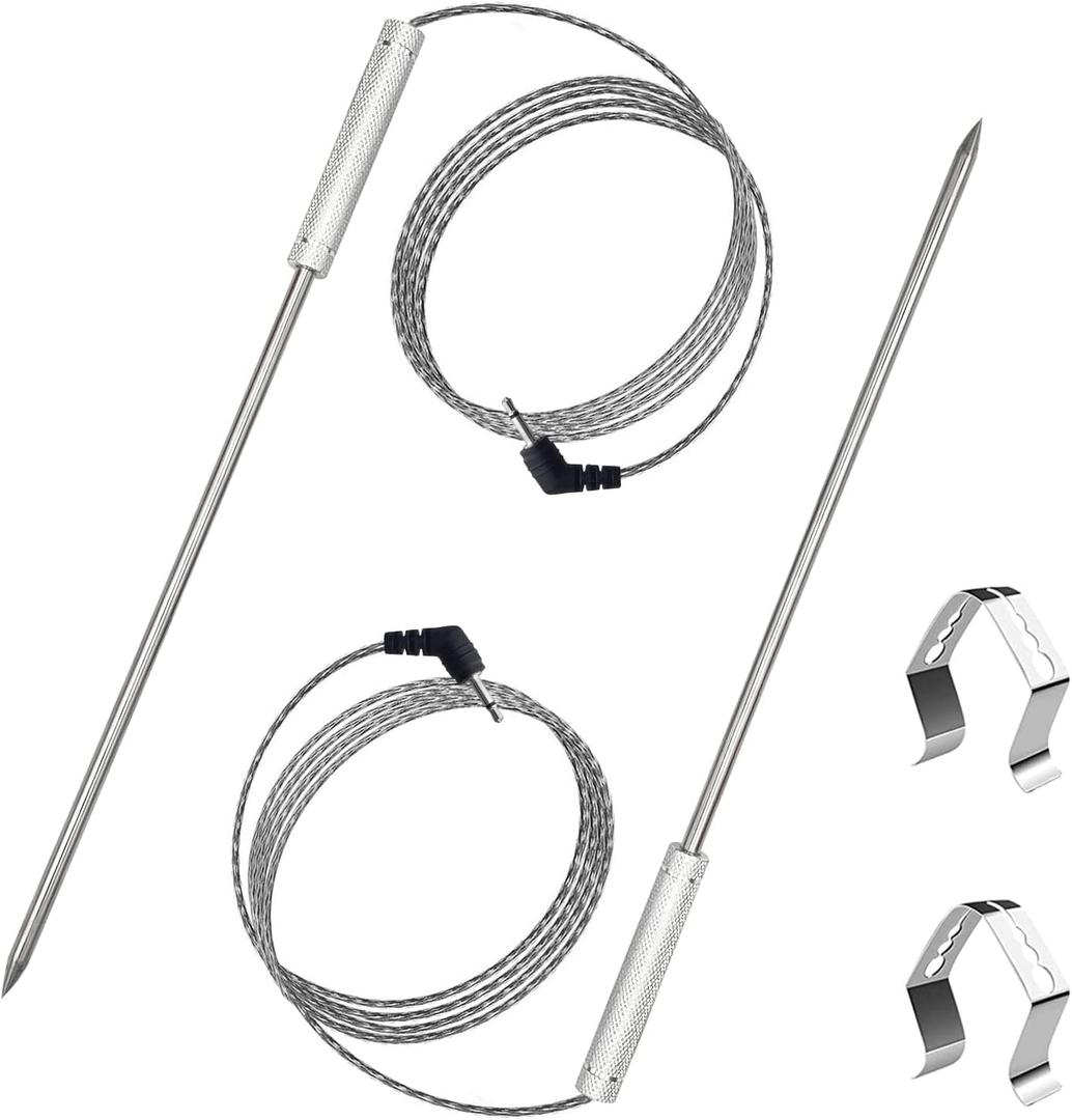 Upgraded Meat Probe Replacement for Thermopro Thermometers TP04, TP06, TP06S, TP07, TP-07S, TP08, TP-08S, TP09, TP09B, TP-10, TP16, TP17, TP20, TP20S, TP25, TP27, TP28, TP829, TP930, 2.5mm