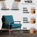 YSD 16PCS Chair Leg Floor Protectors, 1 inch Small Transparent Chair Leg Caps for Tilt Chair Legs, Hardwood Floor Protectors for Furniture Legs with Felt Pads Sliders,No Scratches No Noise (22-26mm32PCS)