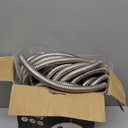 100ft Garden Hose, Heavy Duty Metal Water Hose 100 ft with 10 Function Nozzle, Flexible No-Kink, Pet-Proof & Puncture-Proof Stainless Steel Outdoor Hose for Yard