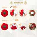 24 Pcs 6" Poinsettia Flowers for Christmas Tree Decorations with Clips and Stem, Artificial Flowers Decor for Tree Flower Decorations DIY Xmas Red Christmas Ornaments for Wreath Home Party, Champagne