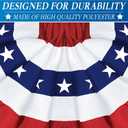4 Pack Large Size 3 X 6 FT American Bunting Flag, 4th of July Decorations USA Pleated Fan Flag Patriotic Half Fan Banner Flags 100% polyester Fourth of July Independence Day Memorial Day Outdoor Decor