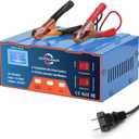 Car Battery Charger 12V 24V, Heavy Duty 6AH~105AH - 12 Volt Battery Charger with Auto/Manual Modes for Motorcycle, Marine