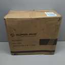 SUPERJARE Drafting Chair with Back, Adjustable Foot Rest Rolling Stool, Multi-Purpose Office Desk Chair, Thick Seat Cushion for Home Bar Kitchen Shop - Black