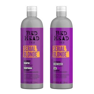 TIGI Bed Head Serial Blonde Restoring Shampoo & Conditioner Set for Damaged Blonde Hair, Hydrolyzed Keratin, 25.36 fl oz, 2 Pack