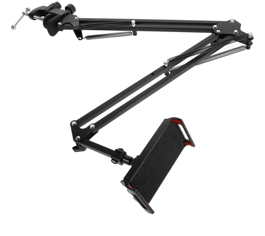 Veemoon Elegant Desk Stand for Tablet Phone Holder for Bed Mic Clip Bed Tablet Mount for Recording