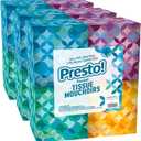 Amazon Brand - Presto! Ultra-Soft 3-Ply Premium Facial Tissues, 66 Count (Pack of 12)