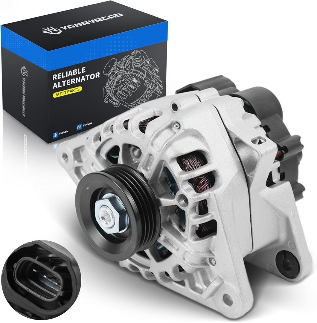 11311N 37300-23650 Alternator 2.0L for Kia Soul 2.0L L4 2010-2011, for Kia Spectra Spectra5 2.0L 2007 2008 2009, for Hyundai Elantra 2.0L L4 2007-2012, 3730023650 2655635 600162 40046031