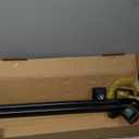 Ivilon Drapery Treatment Window Curtain Rod - Square Design 1 1/8 Rod. 72 to 144 Inch. Black