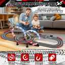 3 IN 1 Slot Car Race Track Sets with 4 High Speed Slot Cars, Electric Race Car Track Include Circular Overpass Flash Tracks, 1:43 Remote Control Track Car Game Toys Gifts for Adults Boys Ages 6 7 8-12