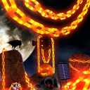 Flacchi Solar Halloween Decorations Outdoor String Lights - 10 Ft 160 LED Plastic Chain String Lights with Waterproof, 8 Lighting Modes Function US Patent Product (Orange)