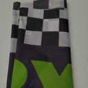 RaceCar Happy Birthday Banner Race Car Check Flag Sports Theme Decorations Decor for Indoor Outdoor Boys 1st Birthday Party Baby Shower Race Fans Favors Background Backdrop Photography
