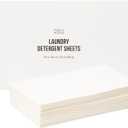 Public Goods Laundry Detergent Sheets | Plastic-Free, Natural Laundry Soap Sheets Made with Soapberry and Aloe | Fresh Linen Scent, HE Safe, Compostable Packaging | 50 Sheets Up to 100 Loads