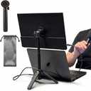 Portable Travel Monitor Stand, Height Adjustable Magnetic Metal Tripod Mount for 15.6'' Portable Monitor, Foldable Vertical Screen Holder Fits 4.7-18.5'' Monitors & Tablets/Smartphones