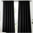NICETOWN Halloween Black Blackout Living Room Curtains 84 inches Long, Black Out Curtain Panels for Bedroom  (Black Color) W52 x L84, 1 Pair, Thermal Insulated Blackout Draperies Window Treatment