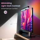 Quntis Monitor Light RGB Backlight, Eye-Care Computer Lights Bar Gaming Office Desk Lamp, 15 Modes Backlight, 3 Color Temperature & Brightness Dimmable Front Light, Ra95 Screen No Glare Monitor Lamp