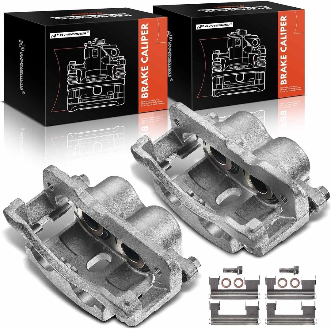 A-Premium Brake Caliper Assembly Replacement for GMC Savana 1500 2500, Sierra 1500 2500 & Chevrolet Silverado 1500 2500 3500 & Cadillac 2000-2013, Left and Right Side, with 4 Wheel Disc 2-PC