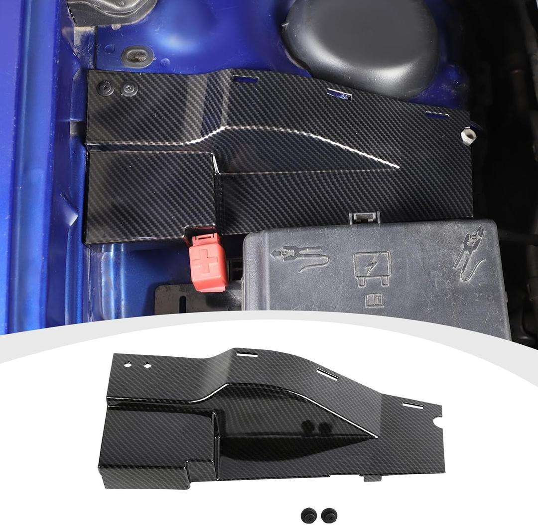 Engine Side Wire Dust Cover Compatible with 2015-2023 Dodge Challenger & 2011-2023 Charger, Carbon Fiber