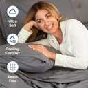 Queen Size 4 Piece Sheet Set - Comfy Breathable & Cooling Sheets - Hotel Luxury Bed Sheets for Women and Men - Deep Pockets, Easy-Fit, Soft and Wrinkle Free Sheets - Dark Grey Oeko-Tex Bed Sheet Set
