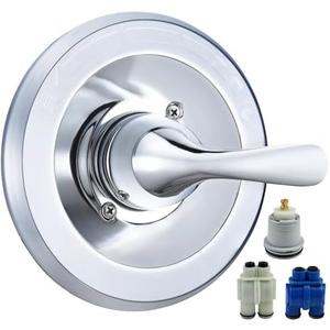 Replacement for Delta Classic 13 Series Single-Function Trim Kit, T13020 Chrome Shower Handle, Fit Delta Shower Valve R10000 Series (2 Style of Cartridge Included)
