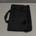 Upgraded Portable Airplane Seat Back Pocket Organizer and Storage | Shoulder Strap and Buckle Closure | Avoid Unsanitary Public Pockets | Fits Roller Bag Handle, Tablets, Headphones, Etc (Black)