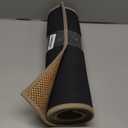 Non-Slip Kitchen Mats for Floor, Soft Woven Linen Embroidery Kitchen Runner Rug - Super Absorbent Washable Kitchen Sink Mat with Rubber Backing for Office & Home Brown 17x59