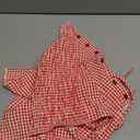 Women Y2K Gingham Plaid Tank Top Lace Trim Sleeveless V Neck Cami Shirt Button Up Tie Shoulder Slim Straps Camisole (Small)