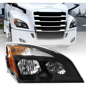 Halogen Headlights Compatible with 2018-2024 Freightliner Cascadia | Headlamp with Bulb, Replacement A6601512005 Right Passenger Side